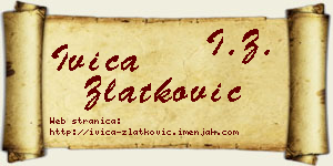 Ivica Zlatković vizit kartica